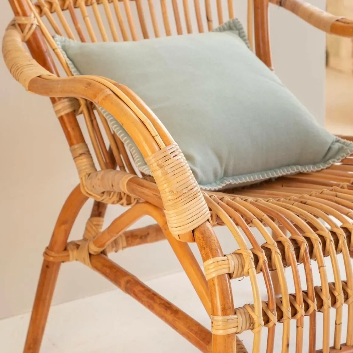 Fauteuil vintage en rotin Rattan
