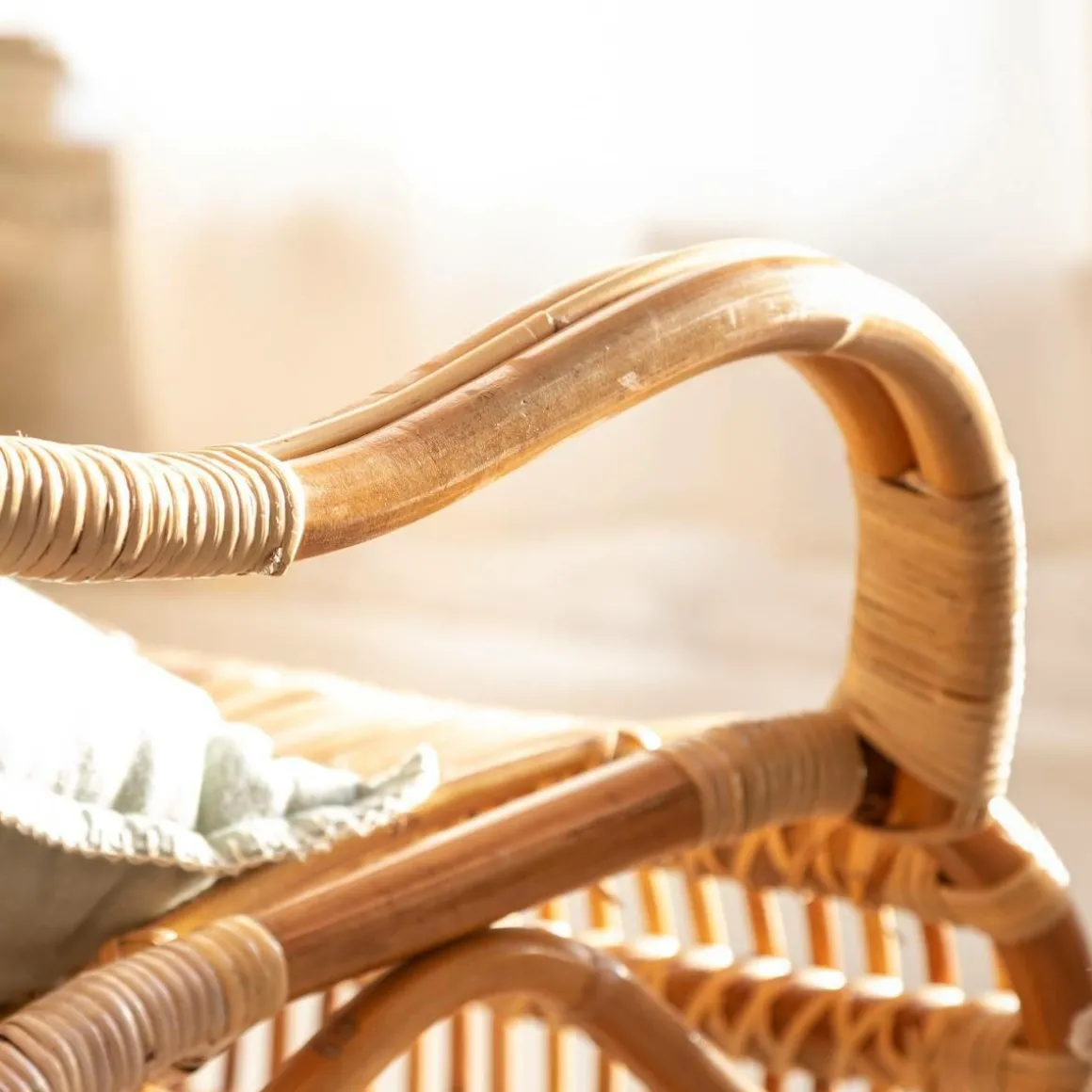 Fauteuil vintage en rotin Rattan