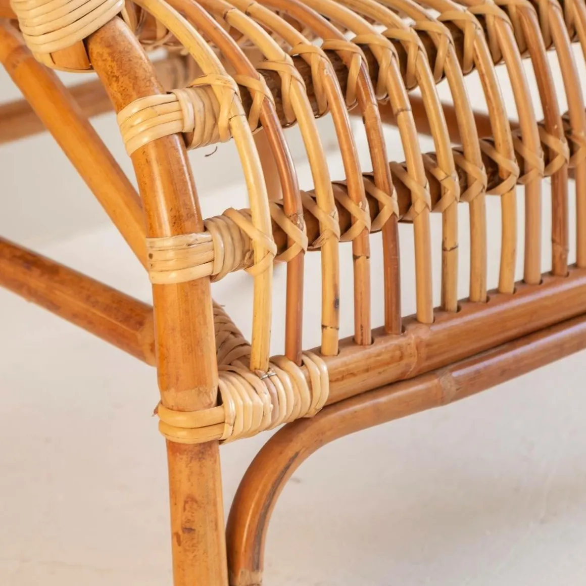 Fauteuil vintage en rotin Rattan