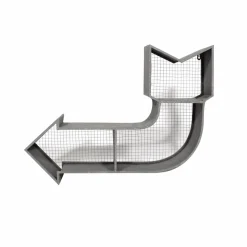 Flèche grise en métal