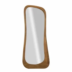 Grand miroir organique en bois de manguier Marley