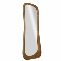 Grand miroir organique en bois de manguier Marley