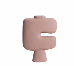 Grand vase rose en aluminium Cosmo