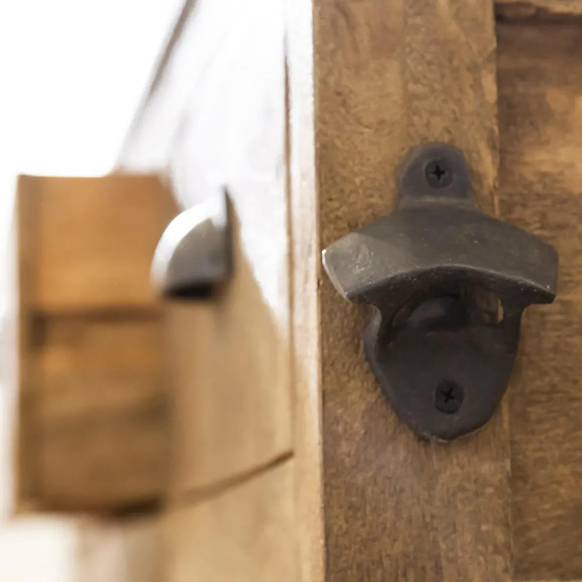 Ilot central en bois de manguier et plateau en marbre Paul