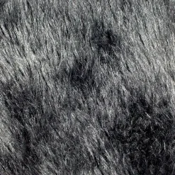 Jeté en fausse fourrure noire