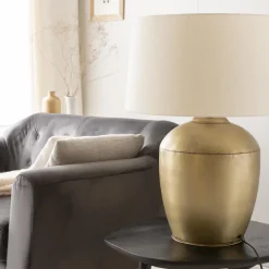 Lampe à  poser en métal doré Nio