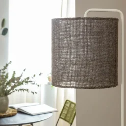 Lampe sur pied en métal et en jute Rosanne