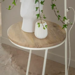 Lampe sur pied en métal et en jute Rosanne