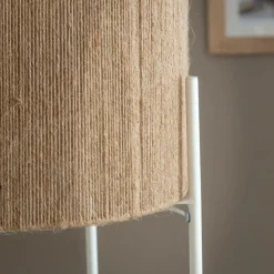 Lampe sur pied en métal et jute Estelle