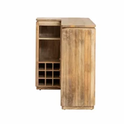Meuble bar en angle bois de manguier Lou