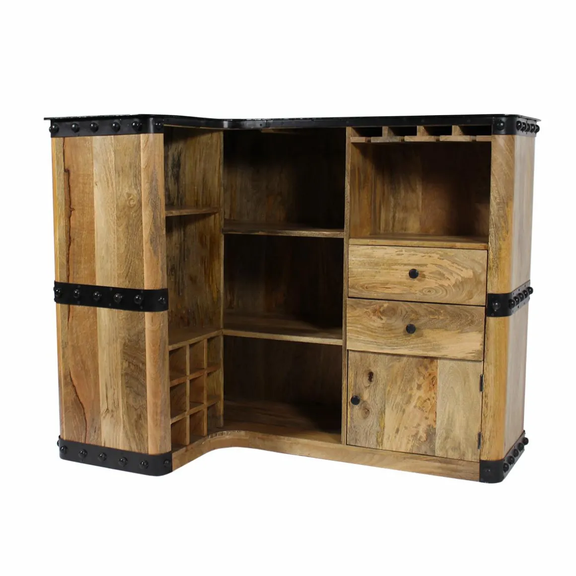 Meuble bar en bois de manguier New-York