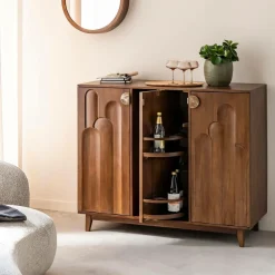 Meuble bar en bois de manguier Elio