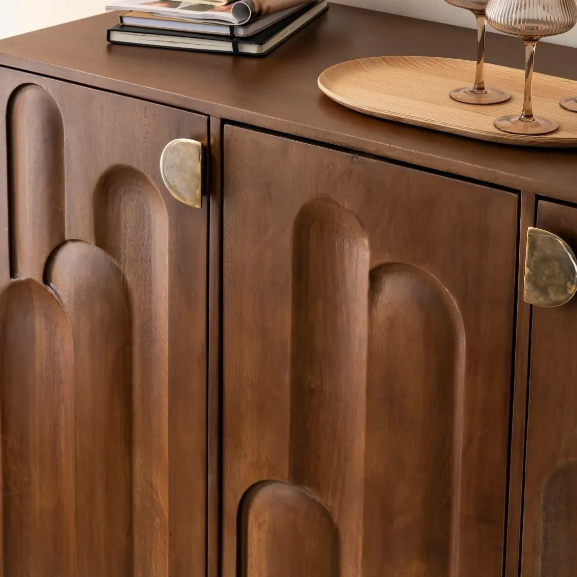 Meuble bar en bois de manguier Elio