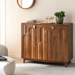 Meuble bar en bois de manguier Elio