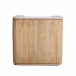 Meuble bar en bois de manguier et terrazzo Lou