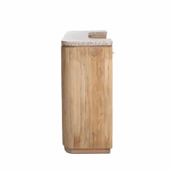 Meuble bar en bois de manguier et terrazzo Lou