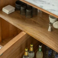 Meuble bar en bois de manguier et marbre Adler