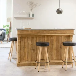 Meuble bar en bois recyclé 180 cm Garance