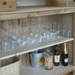 Meuble bar en bois recyclé 120cm Garance