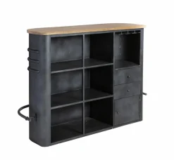 Meuble bar en métal et bois de manguier Locker