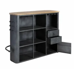 Meuble bar en métal et bois de manguier Locker