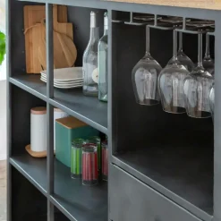 Meuble bar en métal et bois de manguier Locker