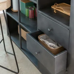 Meuble bar en métal et bois de manguier Locker