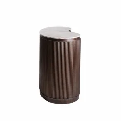 Meuble bar haricot en marbre et métal Orlando