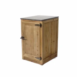 Meuble bas de cuisine 1 porte poignées frigo Champêtre