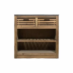 Meuble bas de cuisine 2 tiroirs + 1 étagère Champêtre