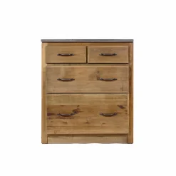 Meuble bas de cuisine 4 tiroirs - Champêtre
