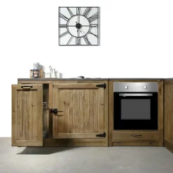 Meuble bas de cuisine avec tiroir coulissant Champêtre