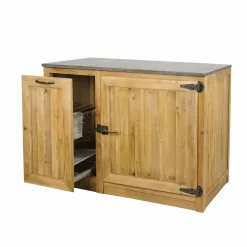 Meuble bas de cuisine avec tiroir coulissant Champêtre