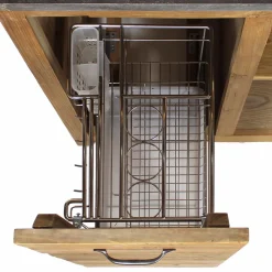 Meuble bas de cuisine avec tiroir coulissant Champêtre