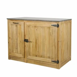 Meuble bas de cuisine avec tiroir coulissant Champêtre