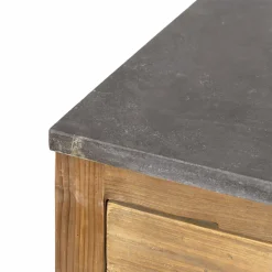 Meuble bas de cuisine avec tiroir coulissant Champêtre