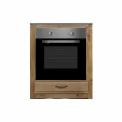 Meuble bas de cuisine pour four et plaques de cuisson Champêtre