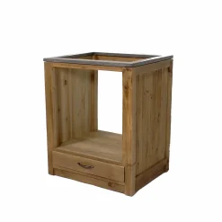 Meuble bas de cuisine pour four et plaques de cuisson Champêtre