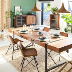 Meuble de rangement en bois d'acacia Havana