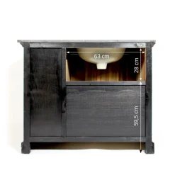 Meuble sous vasque en bois recyclé April