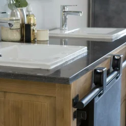 Meuble sous vasque en bois recyclé et métal Jade