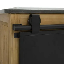 Meuble sous vasque en bois recyclé et métal Jade