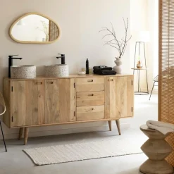Meuble sous vasque en bois de manguier Rowene
