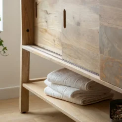 Meuble sous vasque en bois de manguier 145 cm Nour