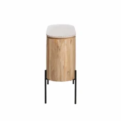 Meuble sous vasque en bois de manguier et terrazzo Lou