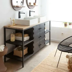 Meuble sous vasque en bois de manguier Sol