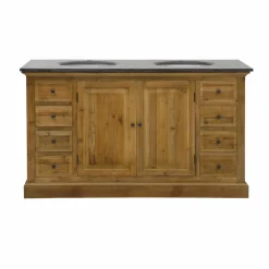 Meuble sous vasque en bois recyclé Ambre