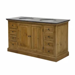 Meuble sous vasque en bois recyclé Ambre