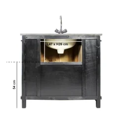 Meuble sous vasque en bois recyclé Bianca