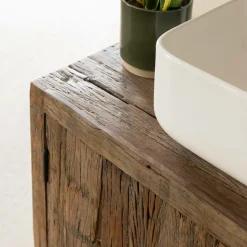 Meuble sous vasque en bois recyclé Adrienne